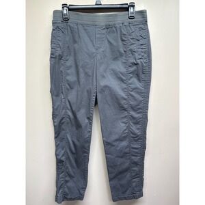 Eddie Bauer Women's Gray Casual Cargo Pants‎ Elastic Waist Size 10 Cotton Blend